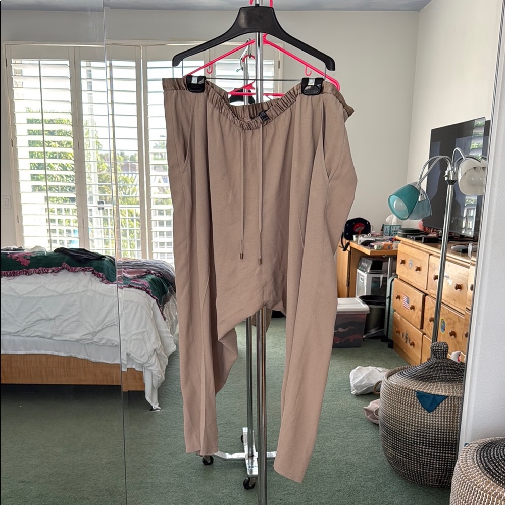 Eileen Fisher Tan Wide Leg Pants for Effortless Style